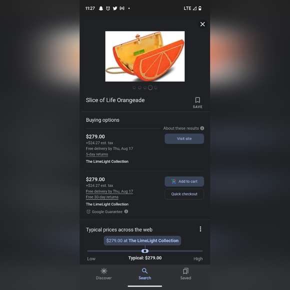 Glittery orange slice purse - Picture 5 of 5